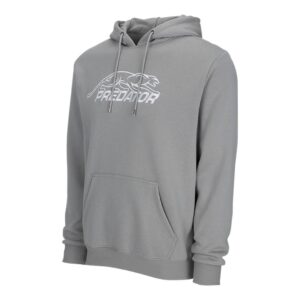 Predator Gray Hoodie with White Embroidered Logo