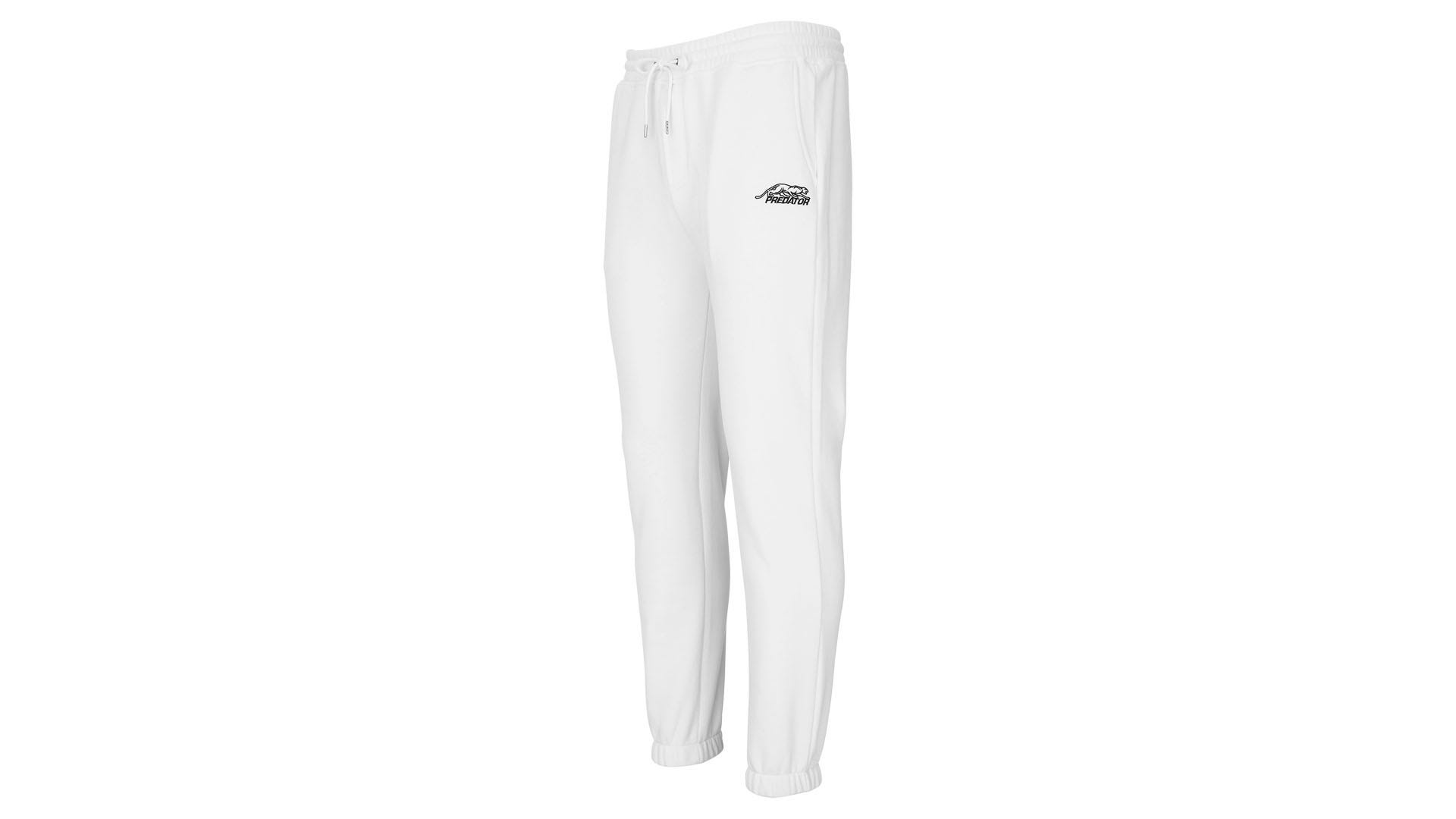 Predator White Joggers with Black Embroidered Logo