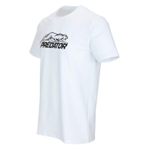 Predator White T-Shirt with Black Embroidered Logo