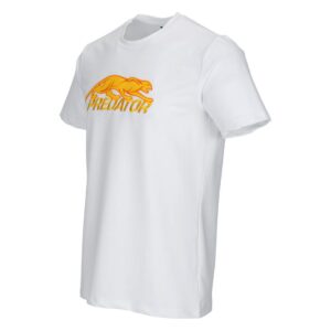 Predator White T-Shirt with Gold Embroidered Logo
