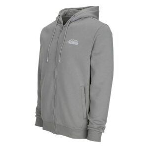 Predator Gray Full-Zip Hoodie with White Embroidered Logo